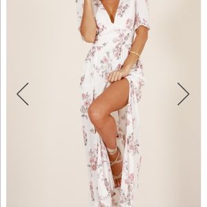 white floral maxi dress